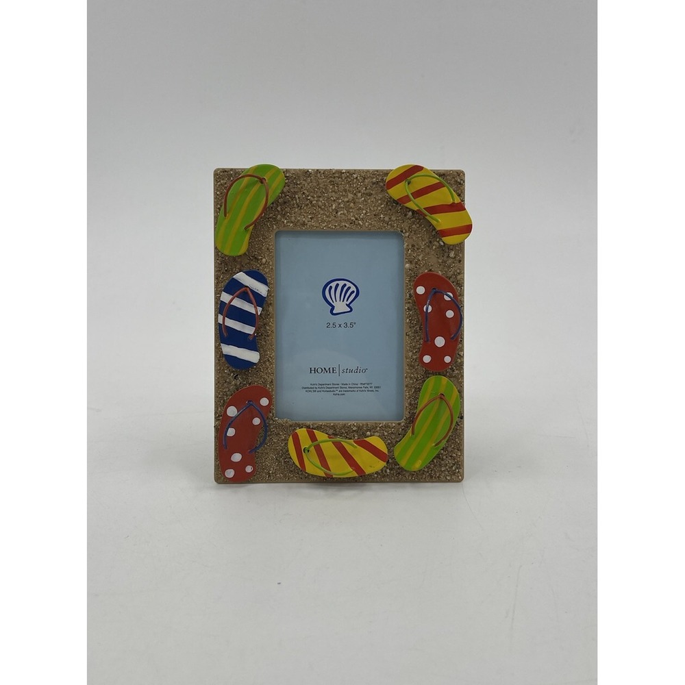 Home Studio Shoreline Collection Beach Flip flop Frame Surfboard Sand
